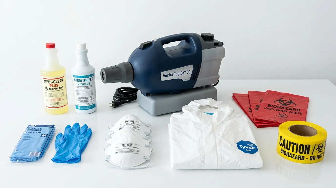 Professional biohazard remediation crew working in Gretna